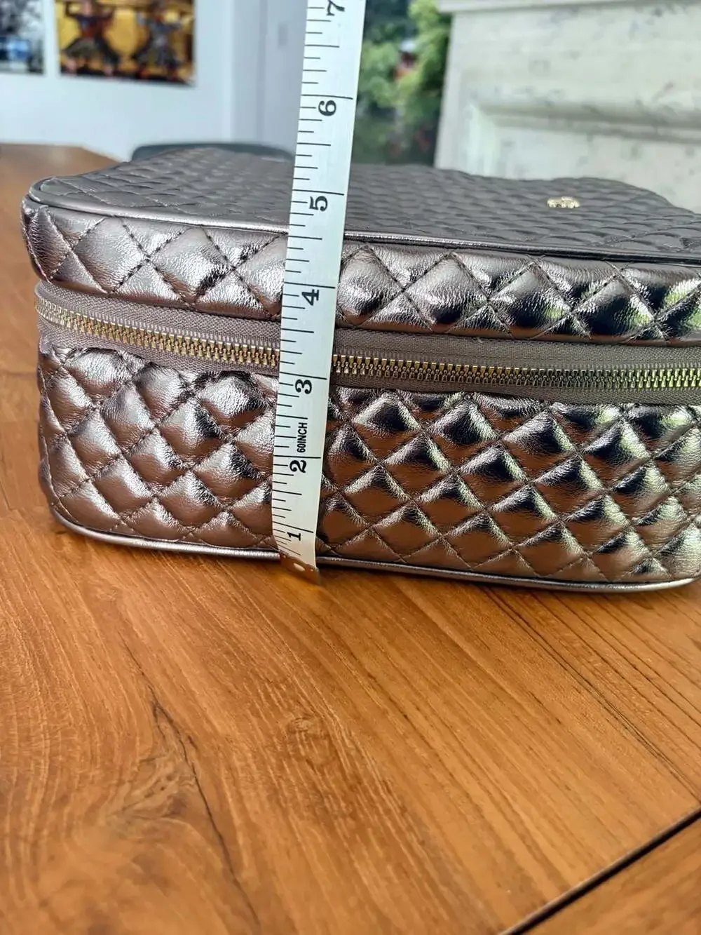Pearl Quilted Collection Mini Diva Makeup Travel Case NWOT